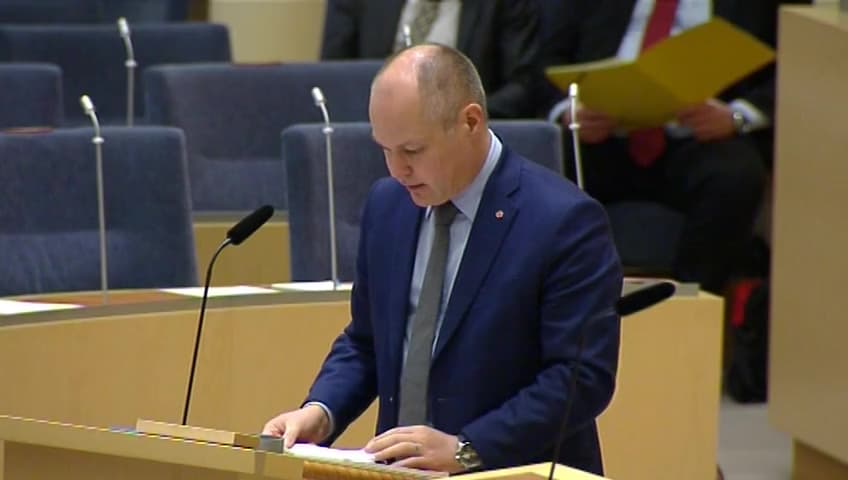 Stillbild från Interpellationsdebatt, Polisutbildningen i Umeå