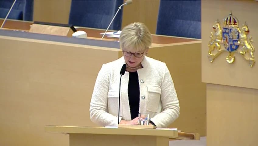 Stillbild från Interpellationsdebatt, Stödet till diktaturens Iran