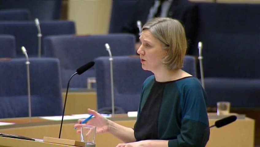 Stillbild från Interpellationsdebatt, Sanktionsavgift vid kemikaliebrott
