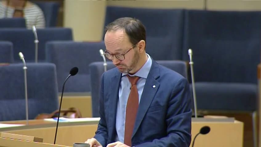 Stillbild från Interpellationsdebatt, Säkerhetsklassad information på Transportstyrelsen