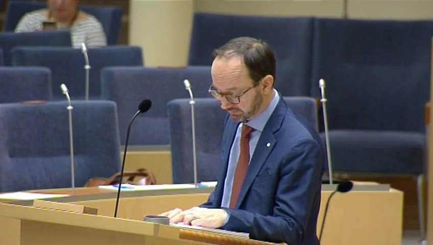 Stillbild från Interpellationsdebatt, Östlig förbindelse