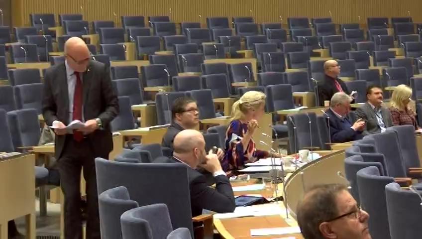 Stillbild från Debatt om förslag, Ändring i skatteavtalet mellan Sverige och Kina