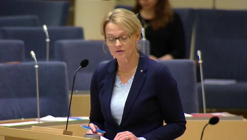Stillbild från Interpellationsdebatt, Unga utan asylskäl