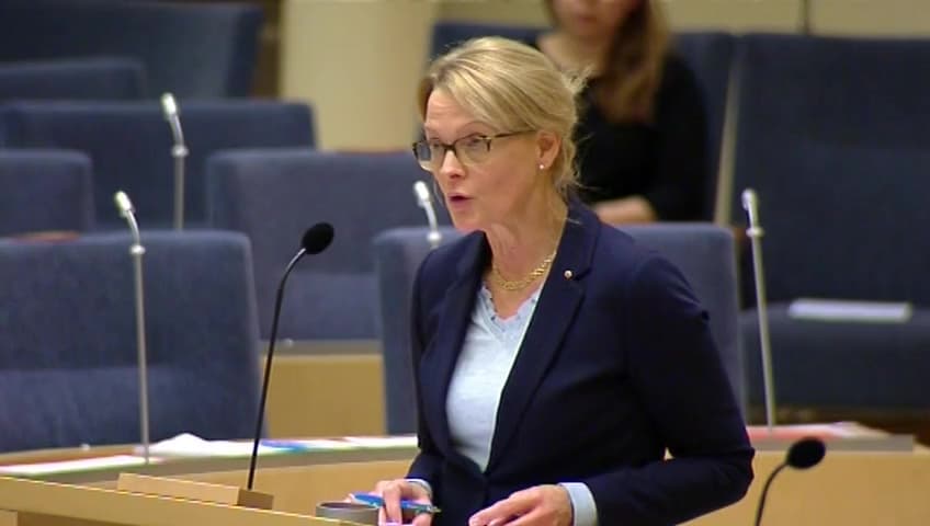 Stillbild från Interpellationsdebatt, Migrationsverkets skulder till kommunerna 