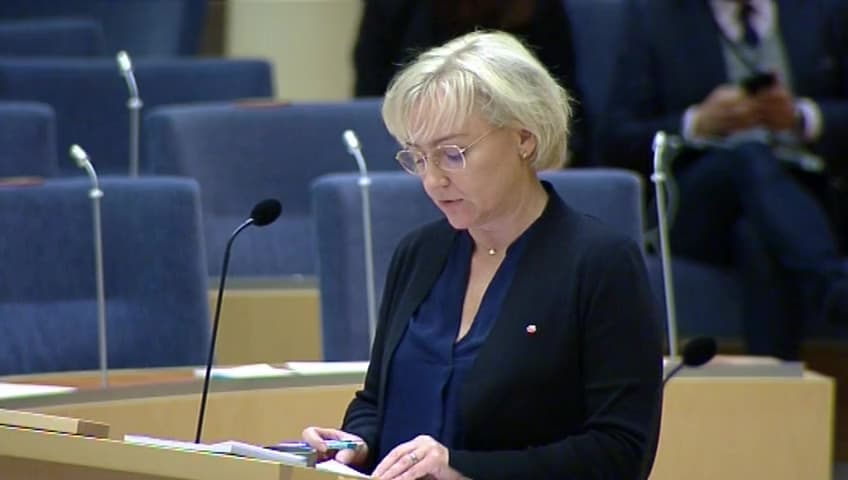 Stillbild från Interpellationsdebatt, Den kommande rymdstrategin