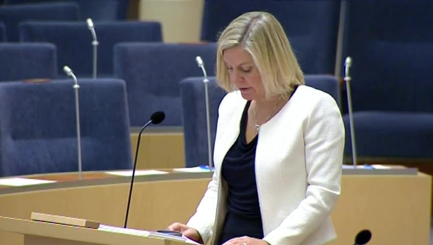 Stillbild från Interpellationsdebatt, Äldre som arbetar