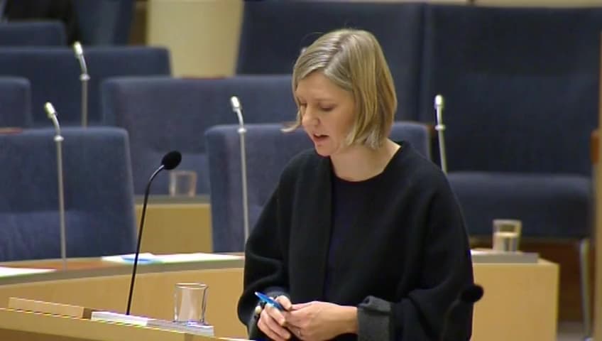 Stillbild från Interpellationsdebatt, Bristande efterlevnad av svaveldirektivet