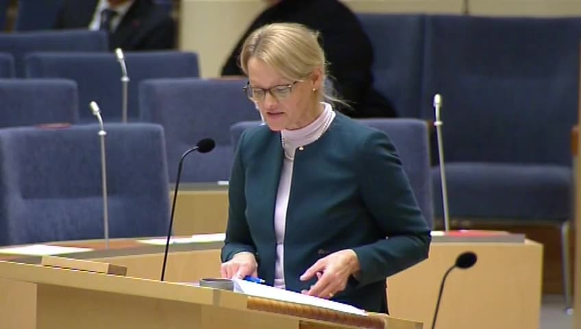 Stillbild från Interpellationsdebatt, Utredningar på migrationsområdet