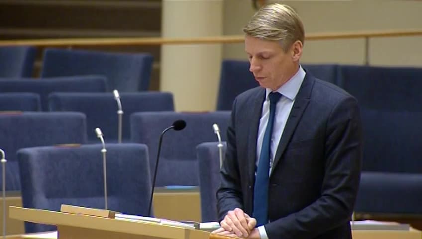 Stillbild från Interpellationsdebatt, Prioriteringar inom penningpolitiken