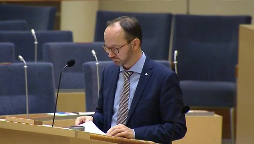 Stillbild från Interpellationsdebatt, Säkerhetsbrister hos Transportstyrelsen