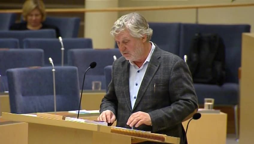 Stillbild från Interpellationsdebatt, Kommunernas ansvar för bostadsförsörjningen