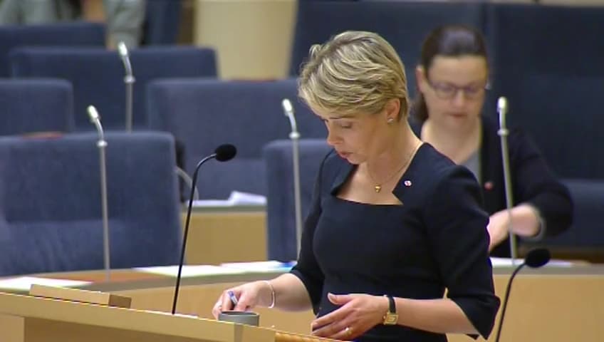 Stillbild från Interpellationsdebatt, Möjlighet till fler organdonationer