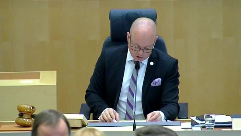 Stillbild från Debatt om förslag, Ändrade regler för tillsyn över centrala motparter i EU och i tredjeland