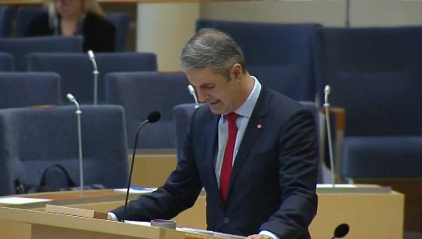 Stillbild från Interpellationsdebatt, Det ökade ekonomiska stödet till solceller