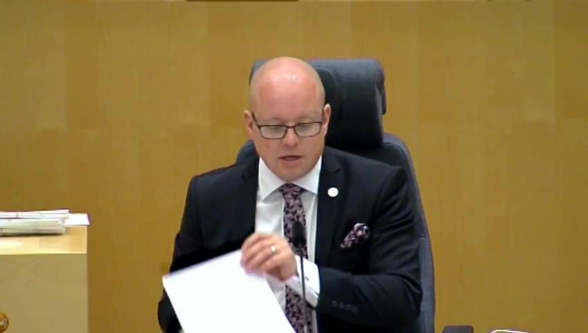 Stillbild från Debatt om förslag, Vissa skattefrågor för ideella föreningar, registrerade trossamfund och kollektivavtalsstiftelser