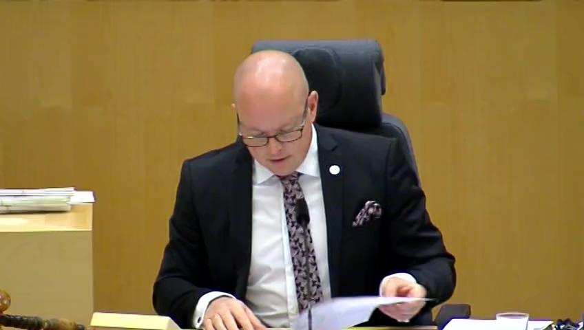 Stillbild från Debatt om förslag, Bränslekvalitetsdirektivets specificerade rapporteringskrav och utsläppsmål