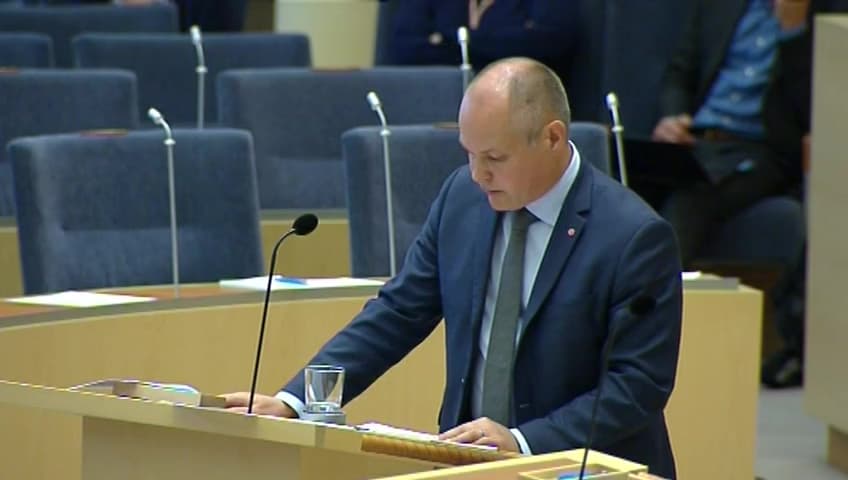 Stillbild från Interpellationsdebatt, Regeringens åtgärder kring återvändare som stridit för IS