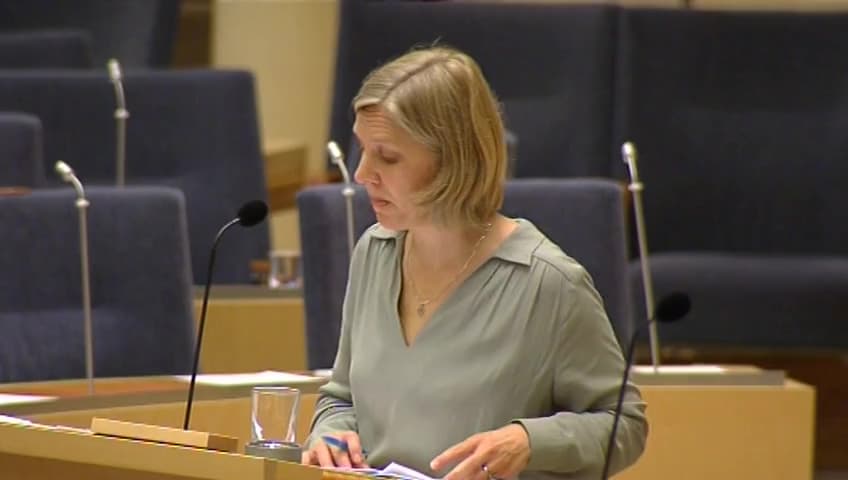 Stillbild från Interpellationsdebatt, Klimatråd om hållbart resande 