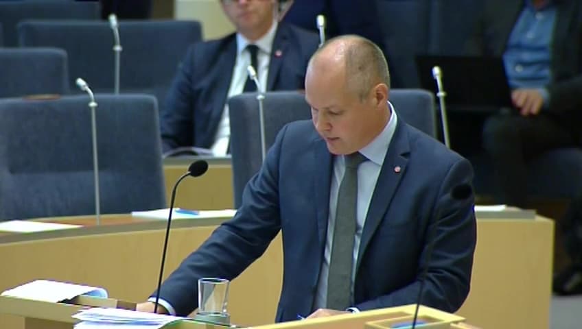 Stillbild från Interpellationsdebatt, Trygghet i vården