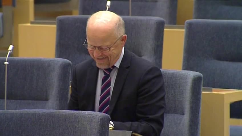 Stillbild från Interpellationsdebatt, Hanhikivi kärnkraftverk