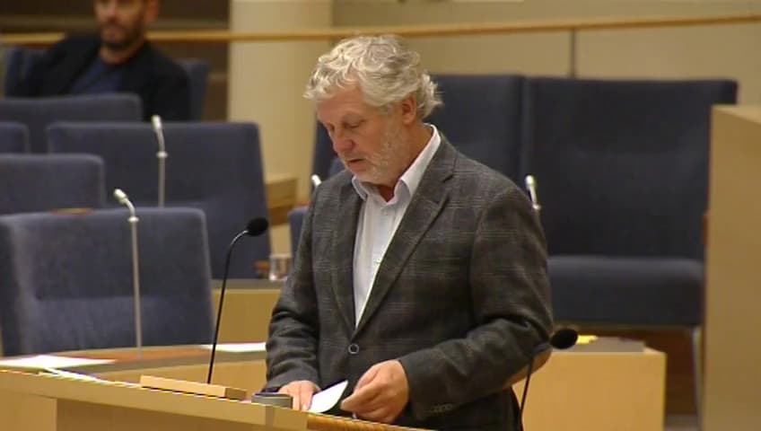 Stillbild från Interpellationsdebatt, Regelverk och krav på cisterner