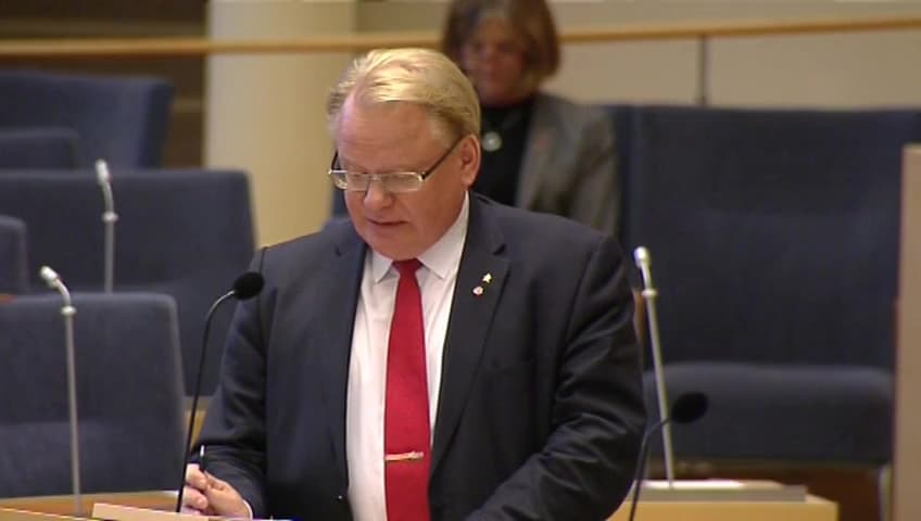 Stillbild från Interpellationsdebatt, It-läckaget på Transportstyrelsen