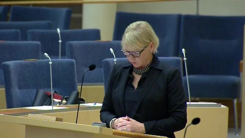 Stillbild från Interpellationsdebatt, Saudiarabien i FN:s kvinnokommission