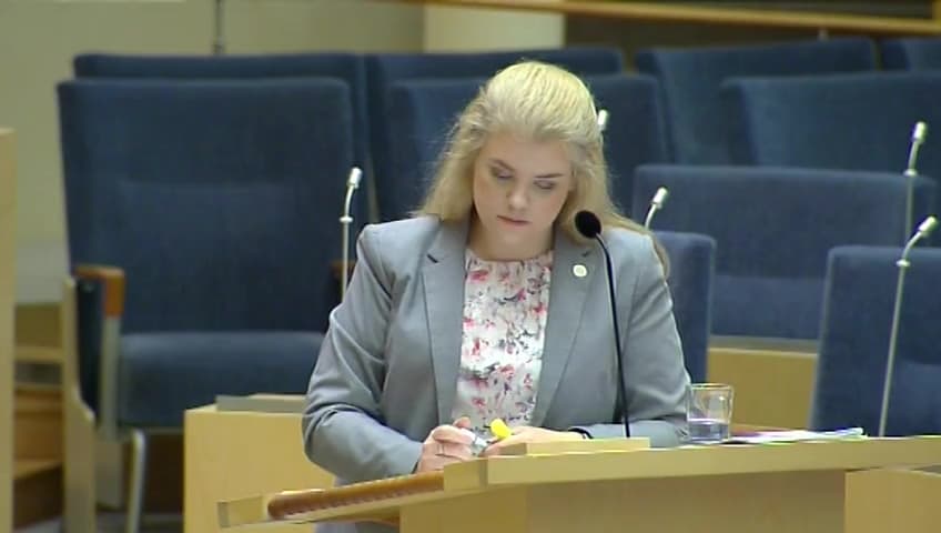 Stillbild från Interpellationsdebatt, Grön rehabilitering