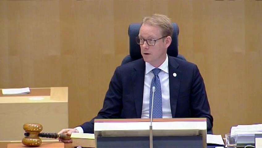 Stillbild från Debatt om förslag, Ytterligare åtgärder mot penningtvätt och finansiering av terrorism