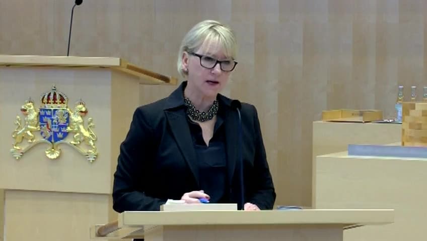 Stillbild från Interpellationsdebatt, Händelserna i Venezuela 