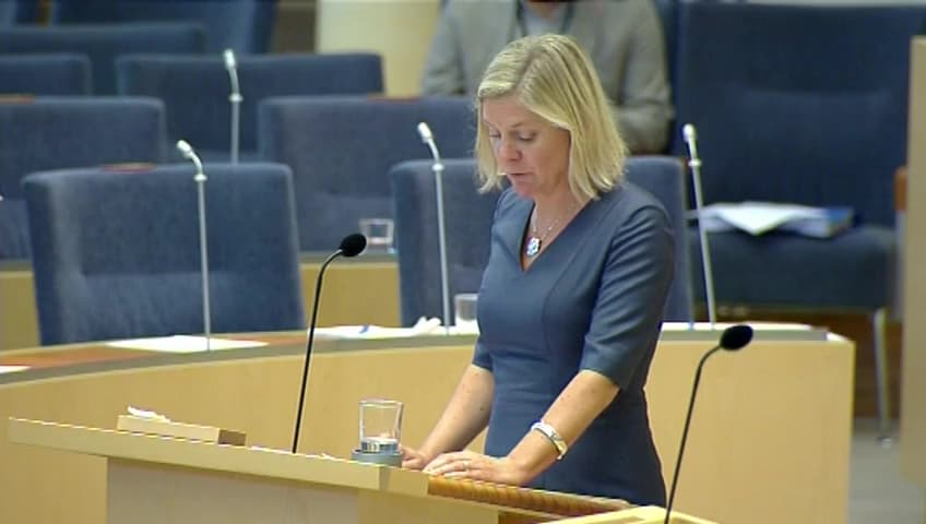 Stillbild från Interpellationsdebatt, Skattebefrielse för höginblandade biobränslen