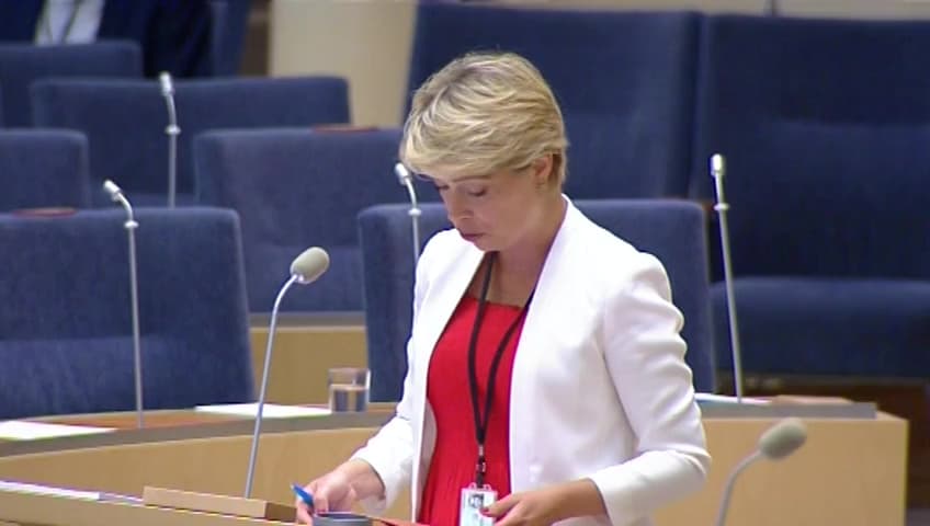 Stillbild från Interpellationsdebatt, Hepatit C och strategin mot hiv