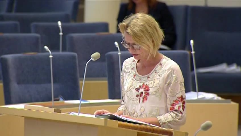 Stillbild från Interpellationsdebatt, Rättslösa och hemlösa barn