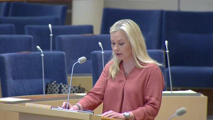 Stillbild från Interpellationsdebatt, Fler vägar till jobb - östlig förbindelse i Stockholm