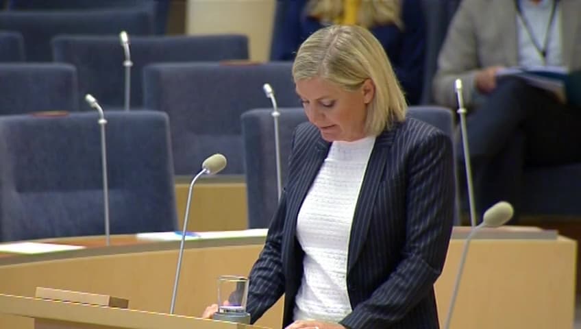 Stillbild från Interpellationsdebatt, Beskattning av elbussar 