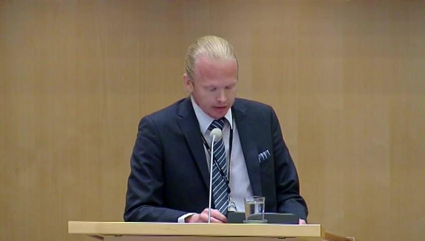 Stillbild från Debatt om förslag, Indelning i utgiftsområden