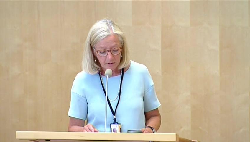 Stillbild från Debatt om förslag, Driftsformer för universitetssjukhus