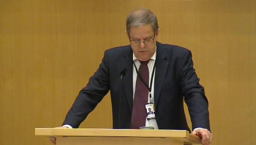 Stillbild från Debatt om förslag, Mervärdesskatt vid omsättning som avser fartyg samt deklarationstidpunkt i vissa fall