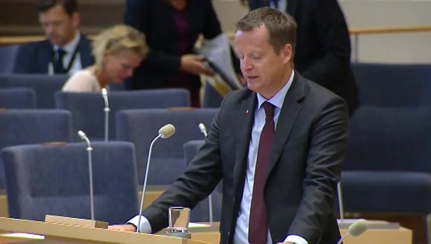 Stillbild från Interpellationsdebatt, Uttalande om inbrottsstatistik 