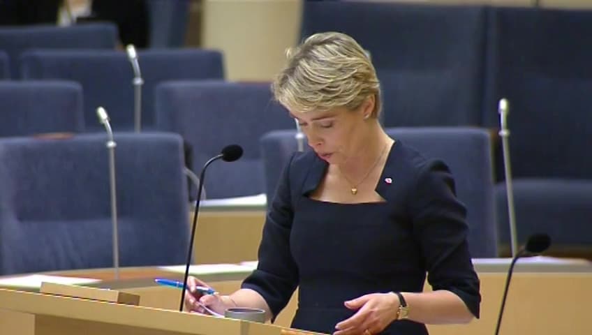 Stillbild från Interpellationsdebatt, Utvärderingen av statens idrottspolitiska mål