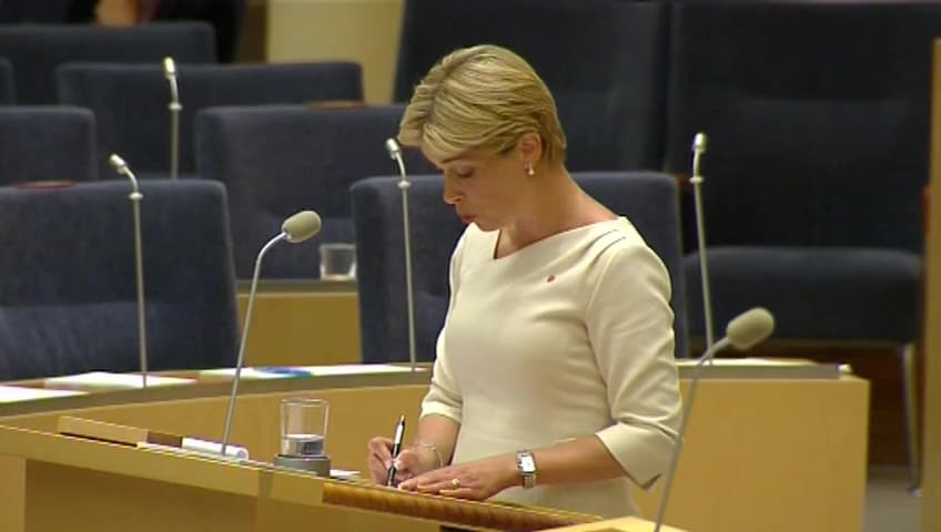 Stillbild från Interpellationsdebatt, Nordiskt forskningssamarbete om missbruk och beroendefrågor