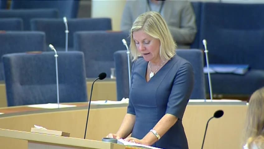 Stillbild från Interpellationsdebatt, Finanspolitikens effekter på bostadsmarknaden 