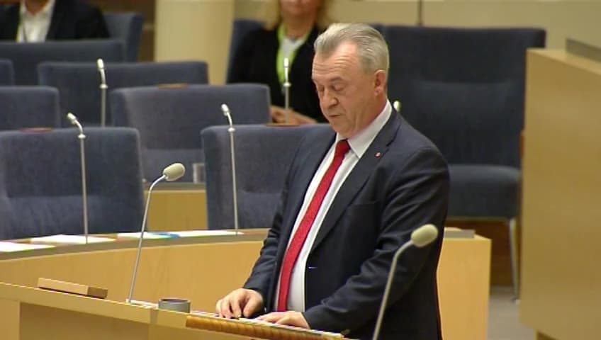 Stillbild från Interpellationsdebatt, Havskonferensen och fiskeavtalen