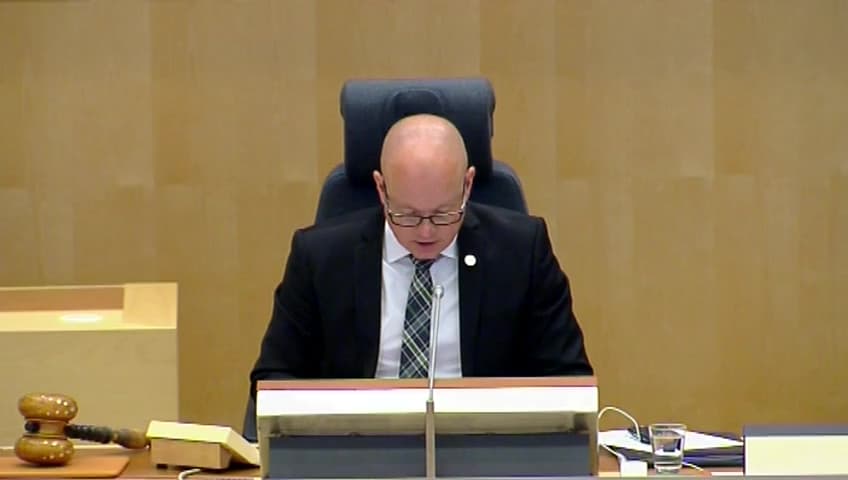 Stillbild från Interpellationsdebatt, Lottning eller valfrihet i skolan