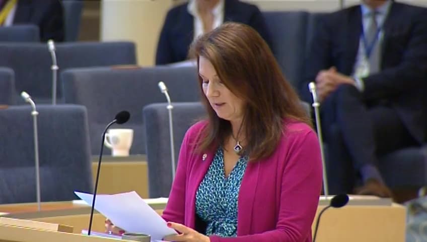 Stillbild från Interpellationsdebatt, Sveriges exportstrategi