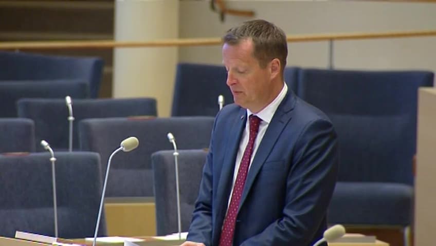 Stillbild från Interpellationsdebatt, Landets deltidsbrandkårer