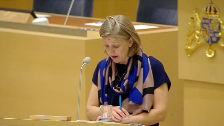 Stillbild från Interpellationsdebatt, Myggbekämpning vid nedre Dalälven