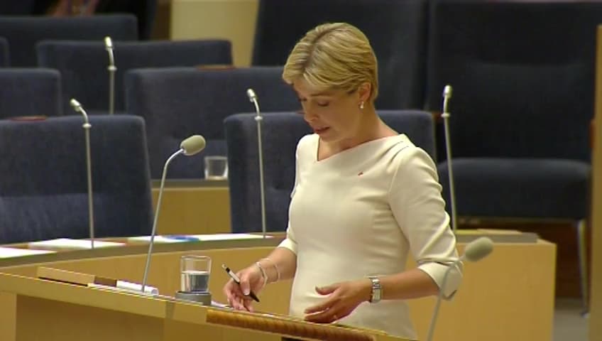 Stillbild från Interpellationsdebatt, Distanshandel med alkohol