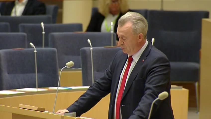 Stillbild från Interpellationsdebatt, Utfodring av vilt