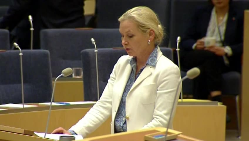 Stillbild från Interpellationsdebatt, Kapaciteten på Västra stambanan